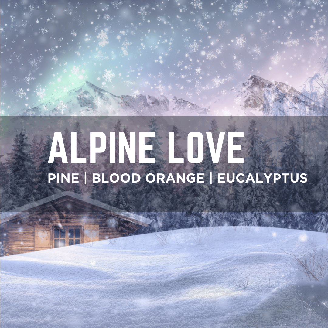 Alpine home fragrance available in reed diffusers, wax melts and candles. A captivating blend of Siberian pine, blood orange blood and eucalyptus. Transports your mind to  a cosy, secluded mountain chalet in the heart of the Alps.