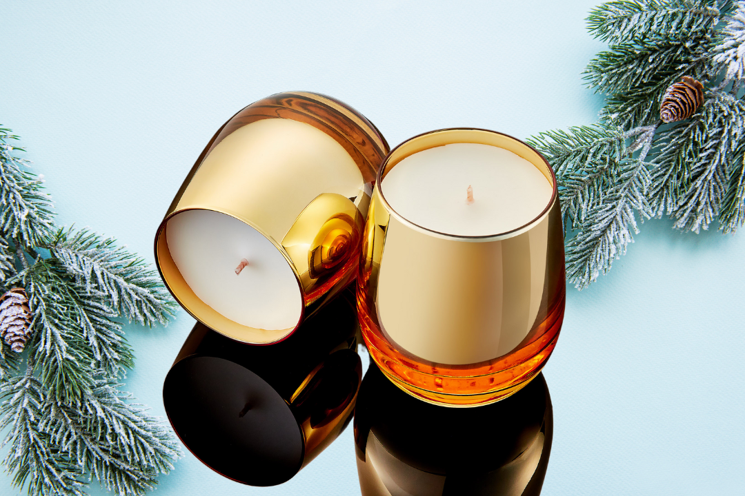 Alpine Love Scented Candle in Classic Gold Athena Glass