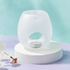 Frosted white glass wax melt burner for use with tea lights and wax melts