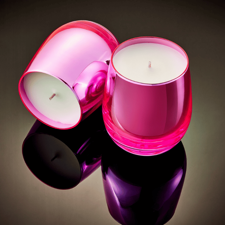 Fire Glow Scented Candle in Hot Pink Athena