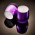 Luxury scented candle handcrafted in our shiny purple Athena stemless glass